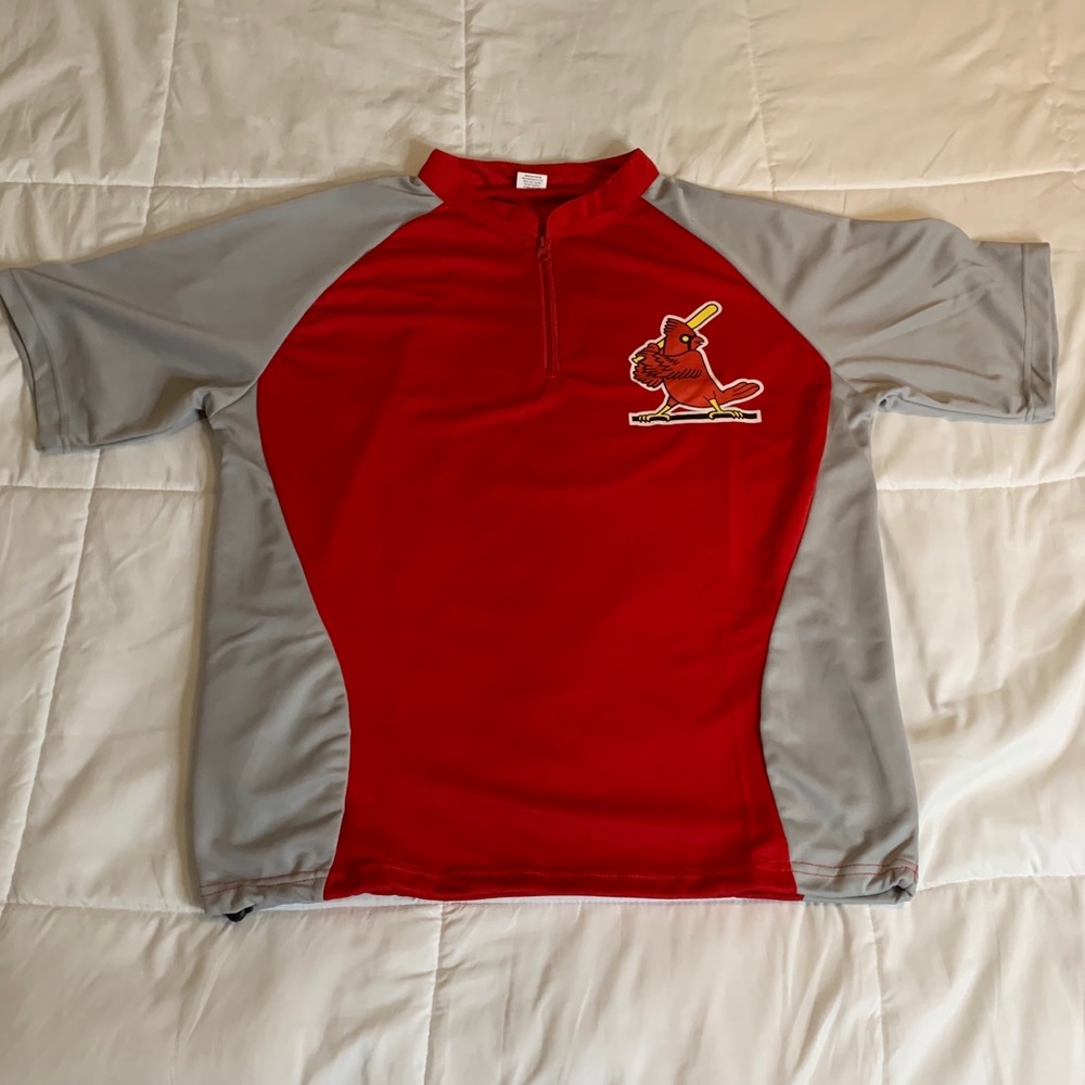 St Louis Cardinals 1/4 zip Pullover Shirt Size XL